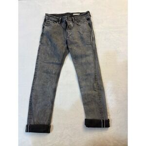 AllSaints Rex Slim Fit Jeans Mens W30 Washed Grey Button Fly Denim Pants
